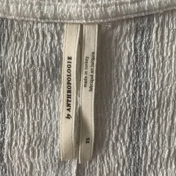 🖤🤍Anthropologie white with black striped top - Picture 3 of 5